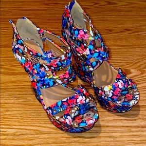 Charlotte Russe Floral Wedges